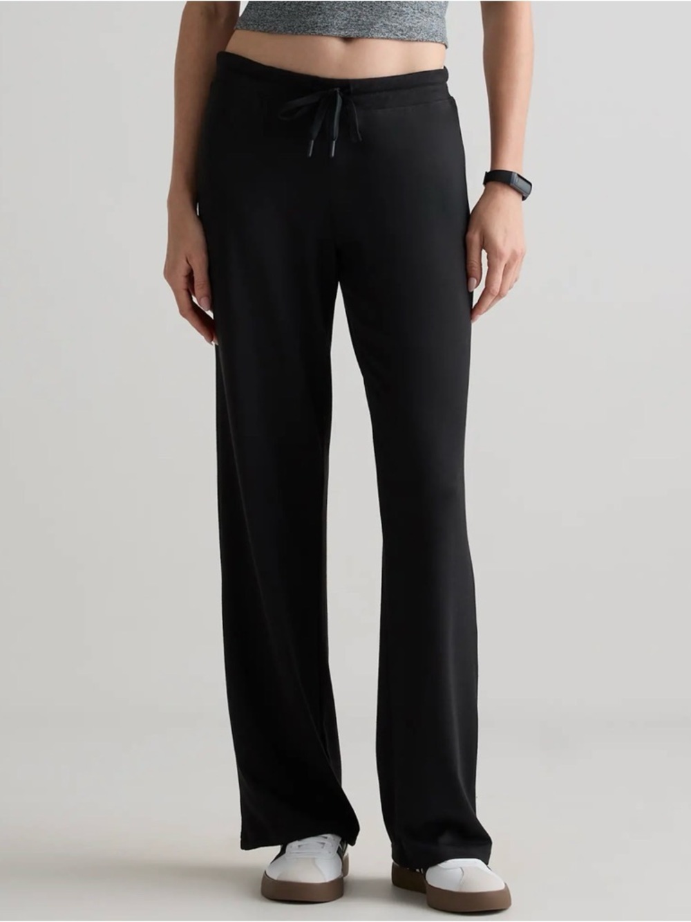 Quince Flowknit Black Wide-Leg Pants